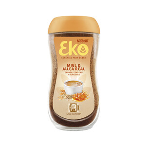EKO Cereales solubles para beber EKO Miel y jalea frasco de vidrio de 150 g.
