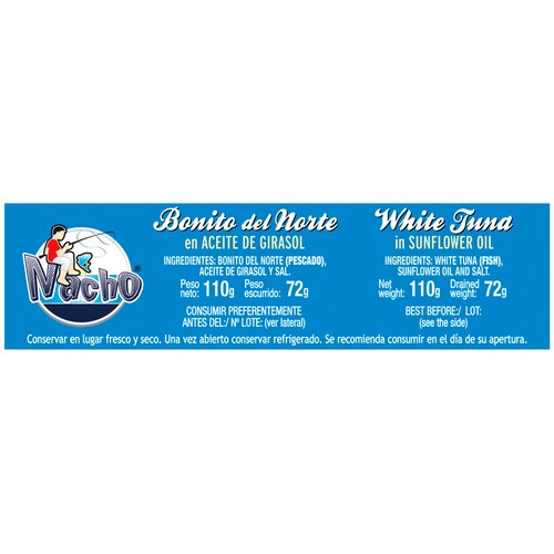 NACHO Bonito del norte en aceite de girasol 72gr