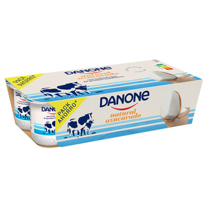 DANONE Yogur natural azucarado, elaborado con fermentos naturales DANONE 8 x 120 g.