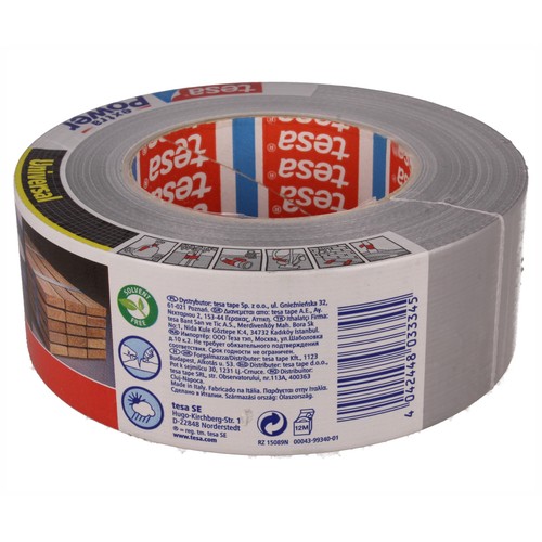 Cinta americana gris, 50m x 48mm,, TESA Extra Power Universal.
