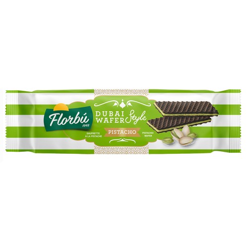 FLORBÚ Galleta de barquillo sabor pistacho 110 g.