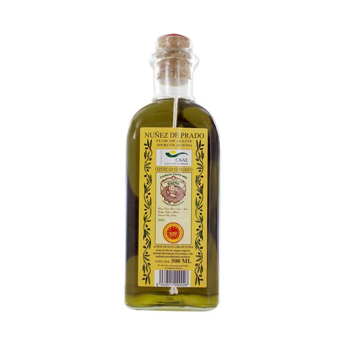 NÚÑEZ DE PRADO Aceite oliva virgen extra ecológico Denominación de Origen Baena NÚÑEZ DE PRADO Botella 500 ml.