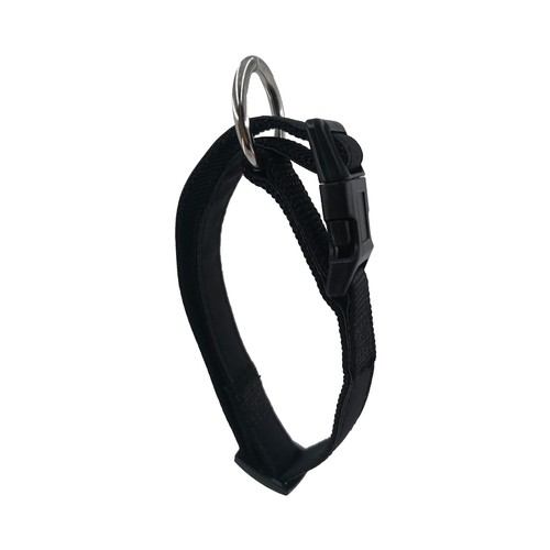 PRODUCTO ALCAMPO Collar de perro (1.5 cm.) negro, para perros S/M 32 - 40 cm.