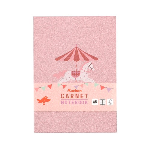 Cuaderno A5 1 raya horizontal 96 hojas Carrusel. ALCAMPO