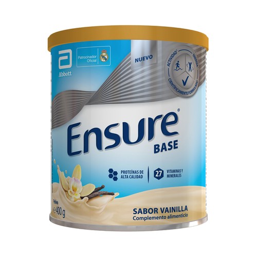 ENSURE Base Complemento alimenticio (27 vitaminas y minerales) con sabor a vainilla 400 g.