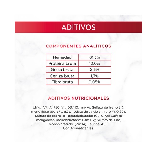 PURINA GOURMET Comida para gatos adultos a base de buey, ternera y cordero GOURMET 6 uds. 50 g.