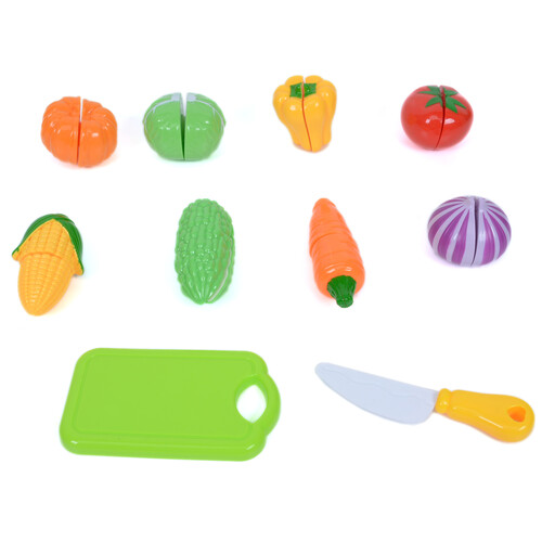 Frutas y vegetales cortadas con cuchillo incluido, 10 piezas ONE TWO FUN ALCAMPO.