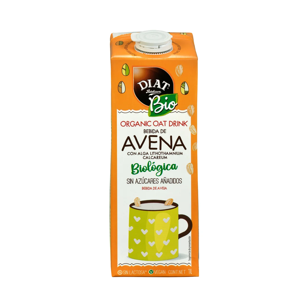 DIAT RADISSON Bio Bebida de avena ecológica, sin azúcares añadidos 1 l.