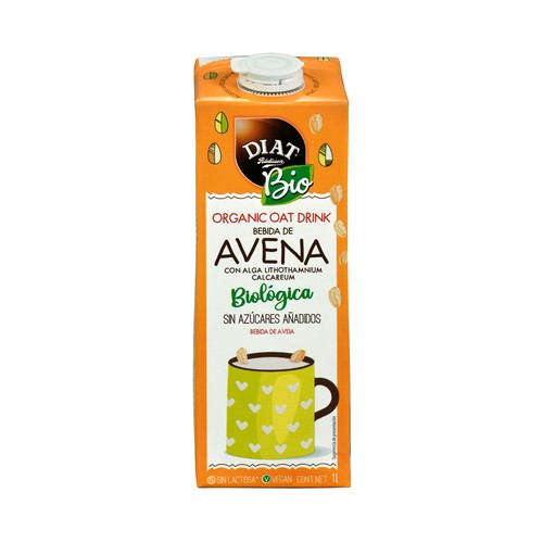 DIAT RADISSON Bio Bebida de avena ecológica, sin azúcares añadidos 1 l.