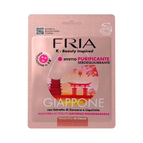 FRIA Máscarilla facial purificante con efecto seboequilibrante e ingredientes de origen natural FRIA Japón.