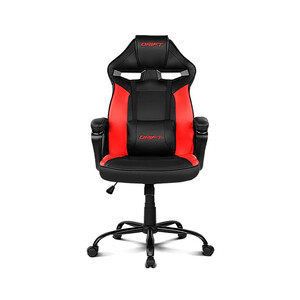 Silla gaming DRIFT DR50 Pro, color negro y rojo, almohadilla lumbar, reclinable, regulación de altura.