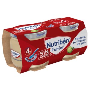 Imagen de NUTRIBÉN Potitos® de menestra de verduras con pavo, a partir de 4 meses NUTRIBÉN Introducción 2 x 120 g.