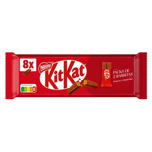 KIT KAT Barrita de chocolate con leche 8 uds 166g