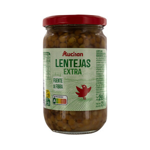 Imagen de PRODUCTO ALCAMPO Lentejas extra, ya cocidas bote 210 g.