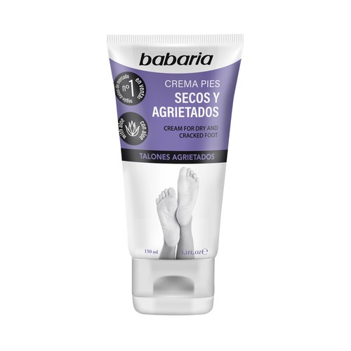 Crema para pies con aloe vera, especial pies secos y talones agrietados BABARIA 150 ml.