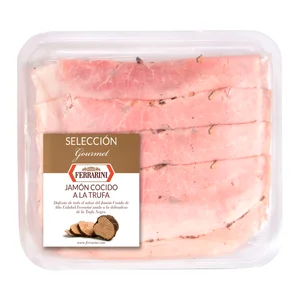 FERRARINI Jamón cocido a la trufa cortado en lonchas FERRARINI Selección gourmet 100 g.