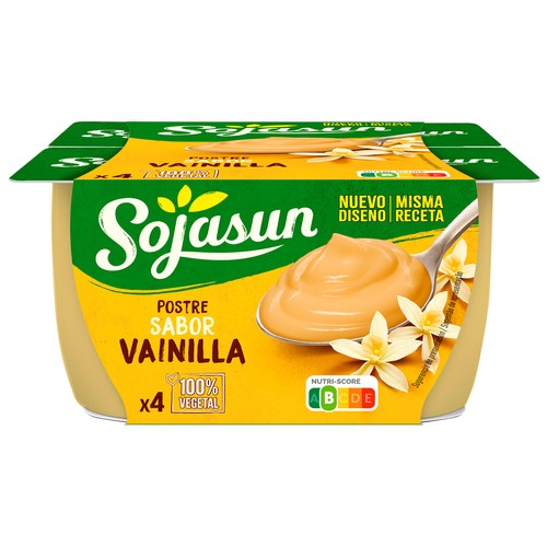 Imagen de Especialidad de soja con sabor a vainilla SOJASUN 4 x 100 g.