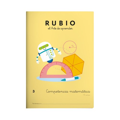 Competencia de matemáticas 3, RUBIO L. Género: Infantil, activifdad. Edad: 8 años, editorial: Rubio.