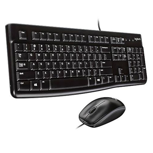 Set de teclado y ratón LOGITECH MK120, con cable