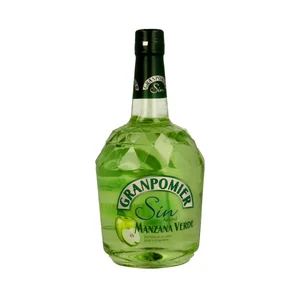GRANPOMIER Licor de manzana verde sin alcohol GRANPOMIER botella de 70 cl.