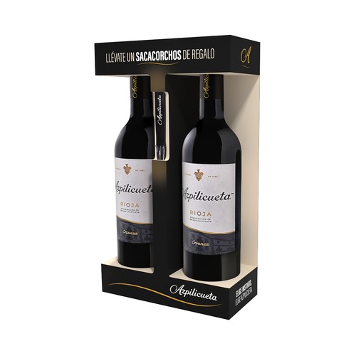 AZPILICUETA Estuche con 2 botella de vino tinto crianza con D.O. Ca. Rioja.