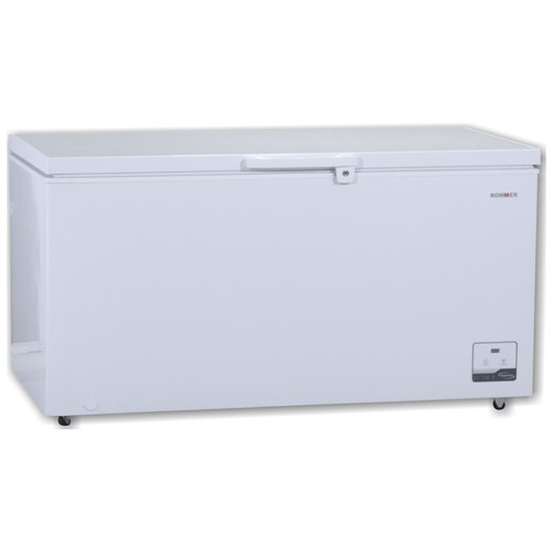 Arcón congelador ROMMER CHE-310T blanco, clasificación energética: E, H: 83,5cm, A: 112,5cm, F: 61cm, capacidad total: 299L.