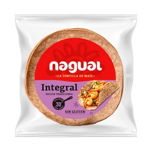 NAGUAL Tortillas de maíz integral sin gluten 8 uds. 200 g.