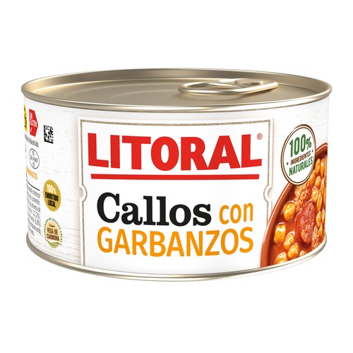 LITORAL Callos con garbanzos lata de 380 g.