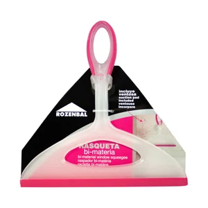 ROZENBAL Rasqueta bi-materia, especial baño, con ventosa.