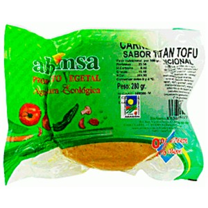 Imagen de AHIMSA Carne Vegetal Seitan Tofu ecológico AHIMSA 280 g.