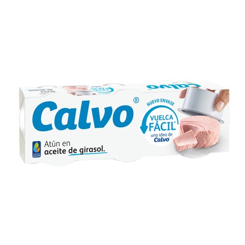 CALVO Atún en aceite vegetal pack 3 uds. x 52 g.