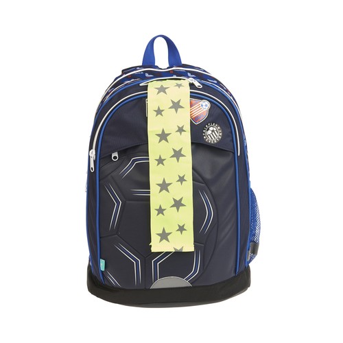 Mochila juvenil de 43cm, 2 compartimentos, color azul, ALCAMPO.
