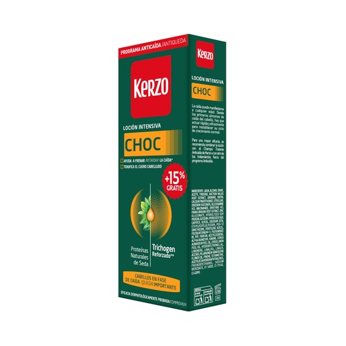 KERZO Choc Loción intensiva anti-caída para cabellos con caída importante 150 ml.