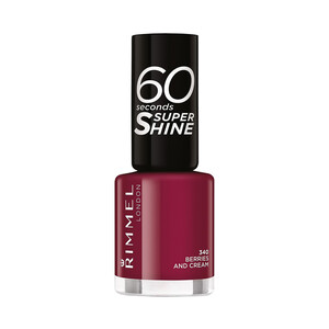 Imagen de RIMMEL60 seconds super shine tono 340 Berries and cream  Esmalte de uñas, con acabado brillante.