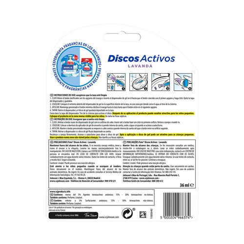 PATO Discos para WC activos aroma lavanda PATO WC 6 uds.36 ml.