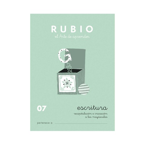 Cuadernillo de actividades de Lengua, Escritura 07, El abecedario, frases y números, 4-5 años RUBIO.