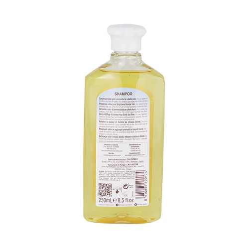 CAMOMILA INTEA Champú infantl para cabellos rubios que aporta color y luminosidad 250 ml.
