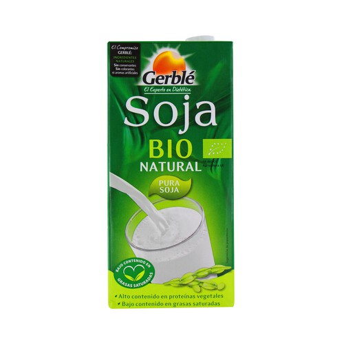 GERBLÉ Bebida de soja natural ecológico GERBLE 1 l.