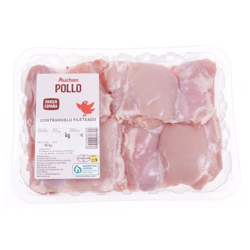 AUCHAN Contramuslos de pollo fileteado Producto Alcampo.