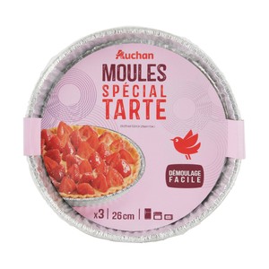 PRODUCTO ALCAMPO Bandejas (moldes) de aluminio de 26 cm especiales para tartas 3 uds