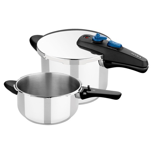 Juego de ollas a presión rápida, 6L + 4L, MONIX Veloce Duo.