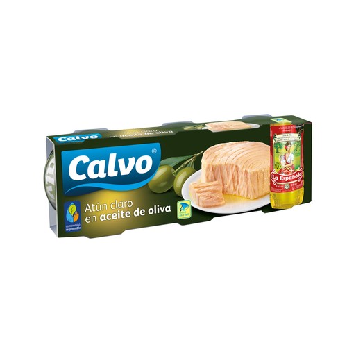 CALVO Atún claro en aceite de oliva pack 3 uds. x 73 g.