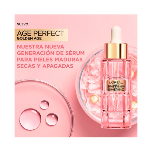 L´ORÉAL PARIS Age perfect golden age Sérum nutri-iluminador con acción anti-flacidez, para pieles maduras secas y apagadas 30 ml.