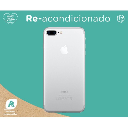 Smartphone 13.97cm (5,5") iPhone 7 Plus Plata (REACONDICIONADO), A10, 32GB, 1920 x 1080px, 12Mpx, iOS 10.