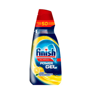 FINISH Detergente líquido para lavavajillas aroma limón FINISH 50 lav.1 l.