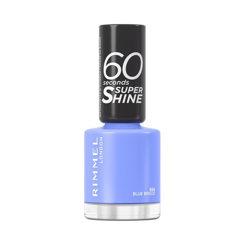 RIMMEL 60 Seconds super shine tono 856 Blue breeze Laca (esmalte) uñas de secado rápido.