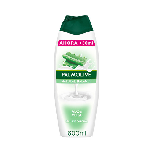 PALMOLIVE Gel para baño o ducha con textura crema y aloe vera PALMOLIVE Natural balance 600 ml.