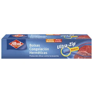 ALBAL Bolsas de congelación medianas y grandes ALBAL Ziploc 20 uds.