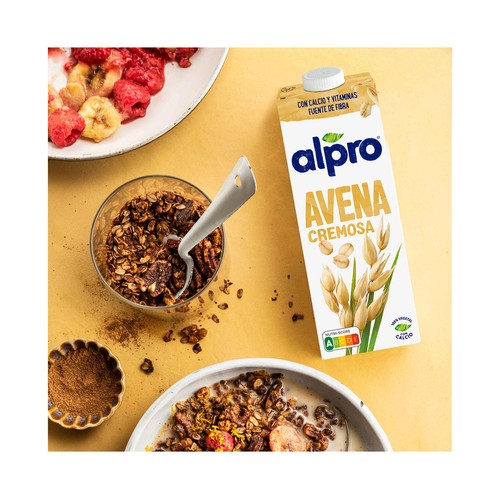 ALPRO Bebida de avena cremosa, 100% vegetal, sin azúcares añadidos 1 l.