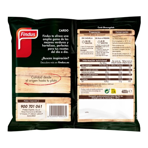 FINDUS Cardo troceado y ultracongelado FINDUS 400 g.
